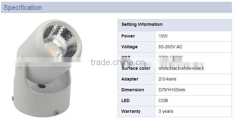 ceiling mounted clothing spots 10w 15w led tracking lamp