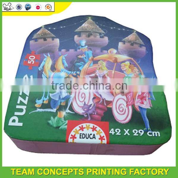 irregular shape kids puzzle toy with glossy lamination