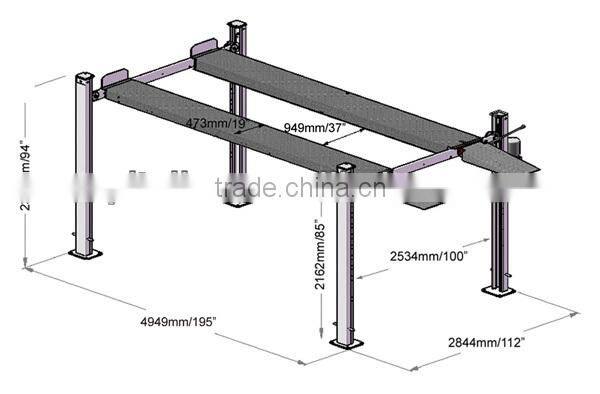 hydraulic car jack/ 4 post hoist/4 post car lift