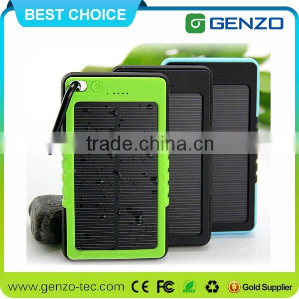 Best selling !!! China manufcturer Portable 5000mah solar power bank for mobile phone