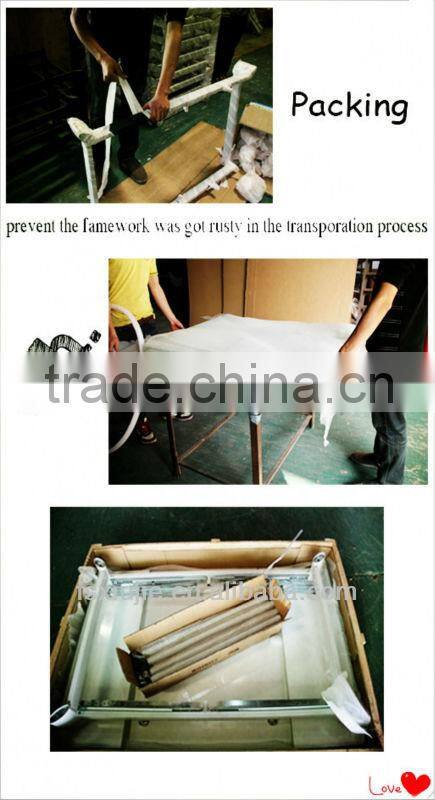 L820B Glass Top Stainless Steel Frame Dining Table Designs with Extension