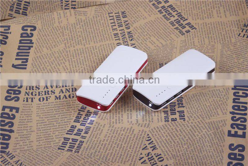 fashionalbe 5V/1A 5V/2.1A dual output power bank for hp