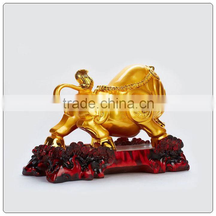 Chinese zodiac animals Resin OX ,24k golden ox resin statue