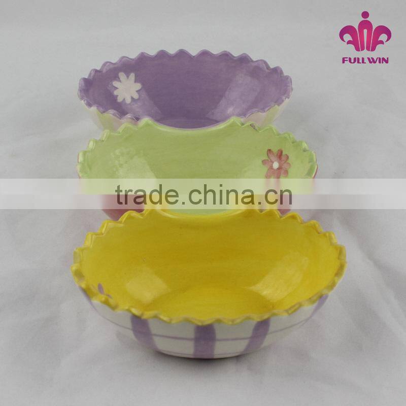 3 Divided Ceramic mixing bowl