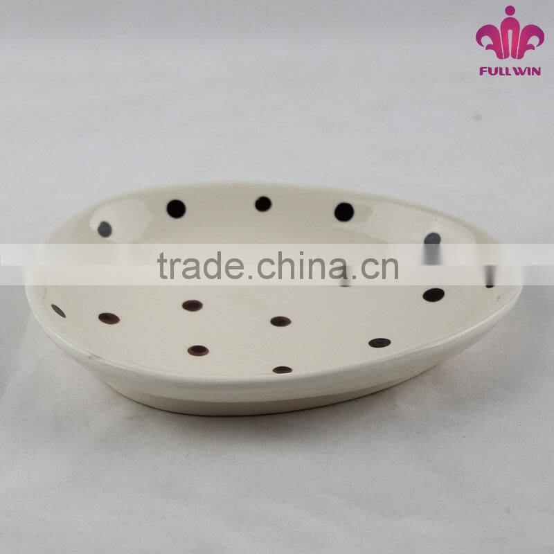Novelty ceramic candy bowl with dot printing