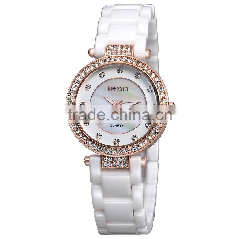 Hot New Products for 2015 Sapphire Fashion White Ceramic Watch
