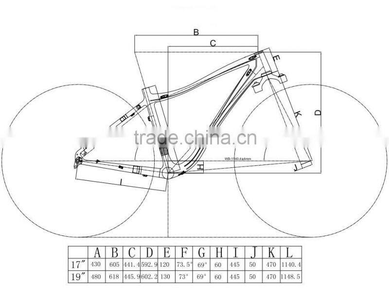 2015 carbon fat bike frame 26er carbon frame with fat bike fork full carbon snow bike frame