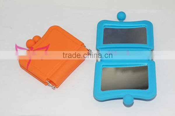 Cosmetic Mirror Bag,Silicone Pocket Mirror, Silicone Mirror