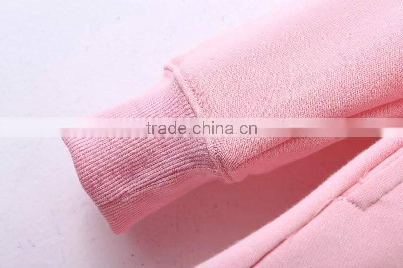 clothing manufacturer embroidery long sleeve round collar long hooby