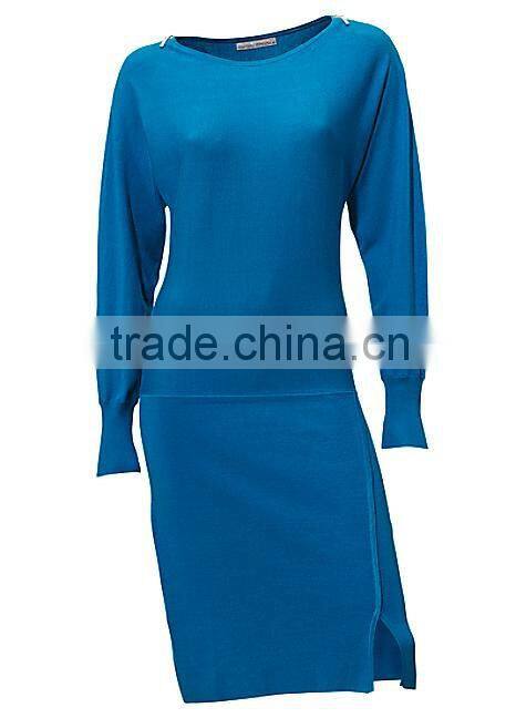 2016 New design fashion for hot sale soft knit dress elegent women