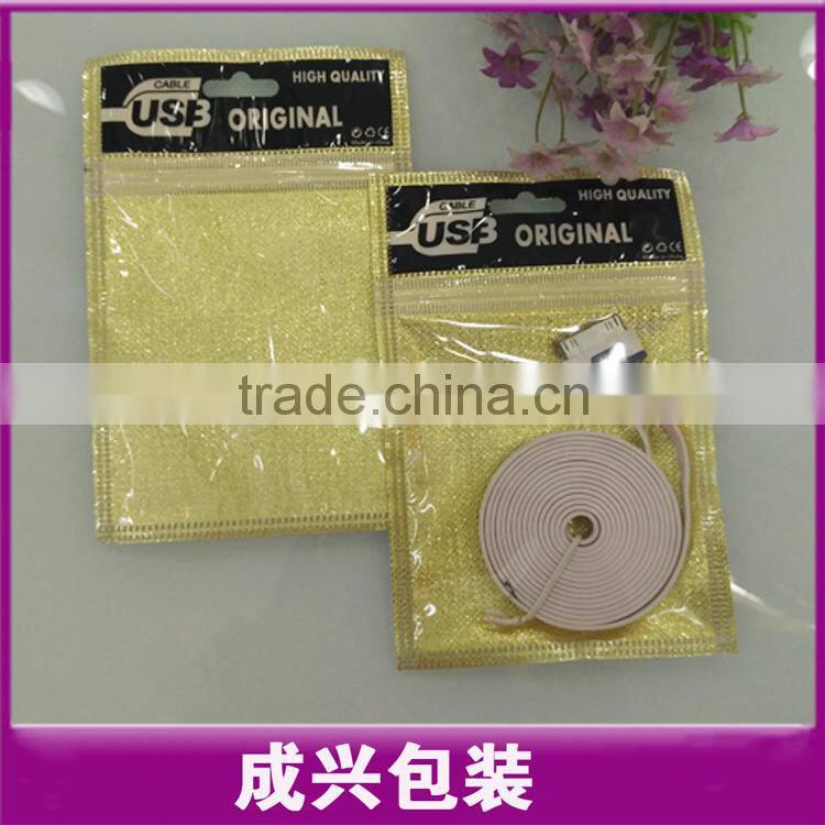 printing usb cable & charger packaging tape manufacturer/packaging plastic bags for battery/earphone line