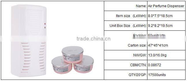 ABS plastic aerosol dispenser automatic air freshener for hotle