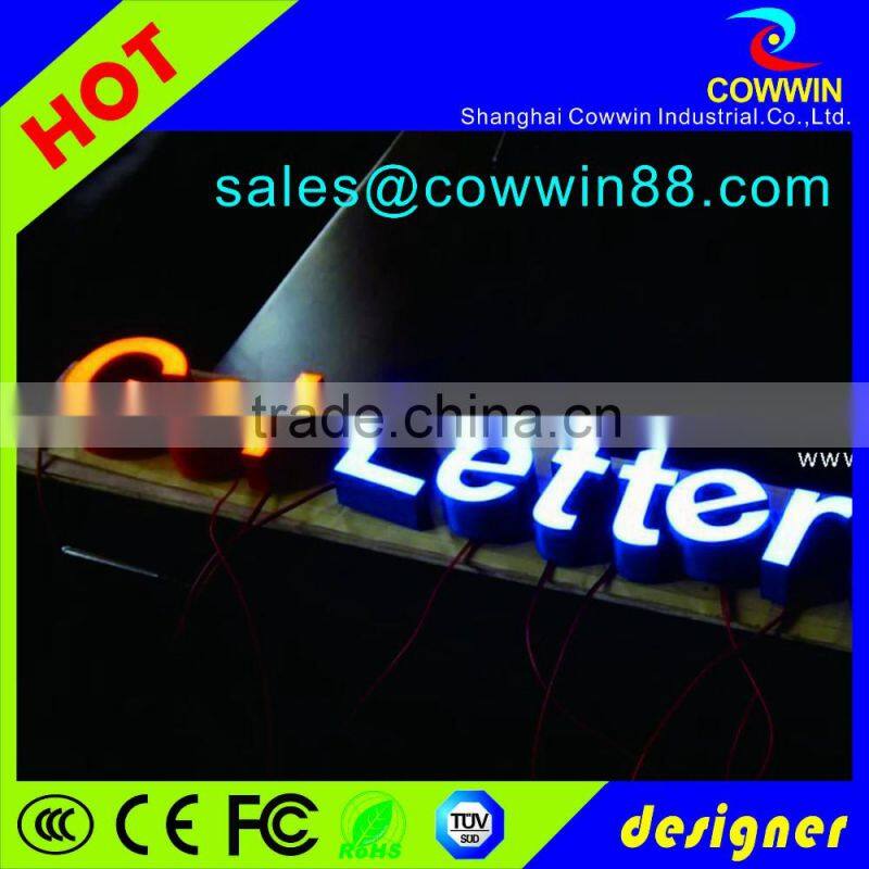 Custom Stainless steel led backlit signs, Outdoors Illuminated Channel Letters