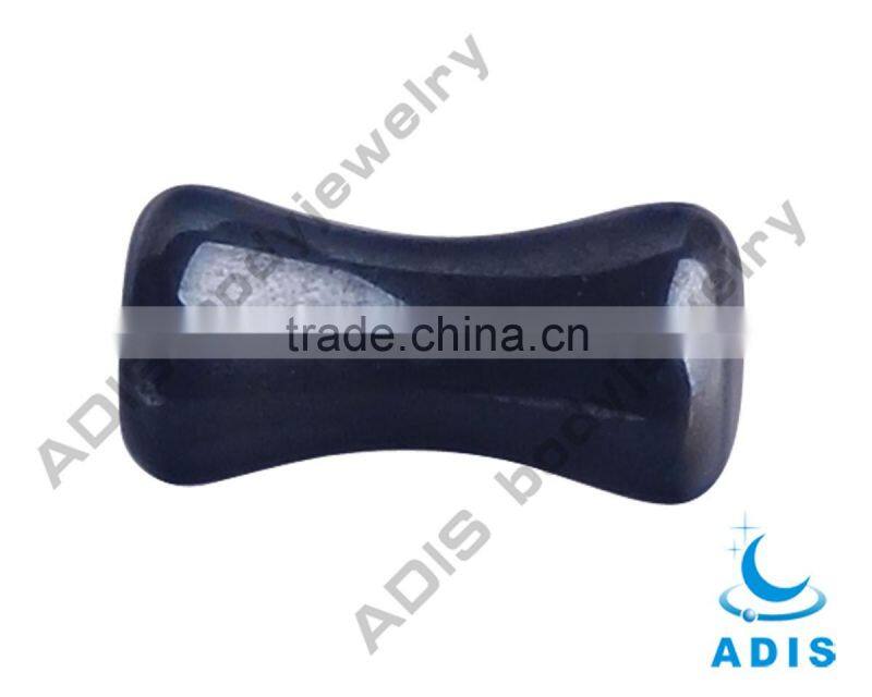 Charming design wholesale custom black natural stone ear saddle plug