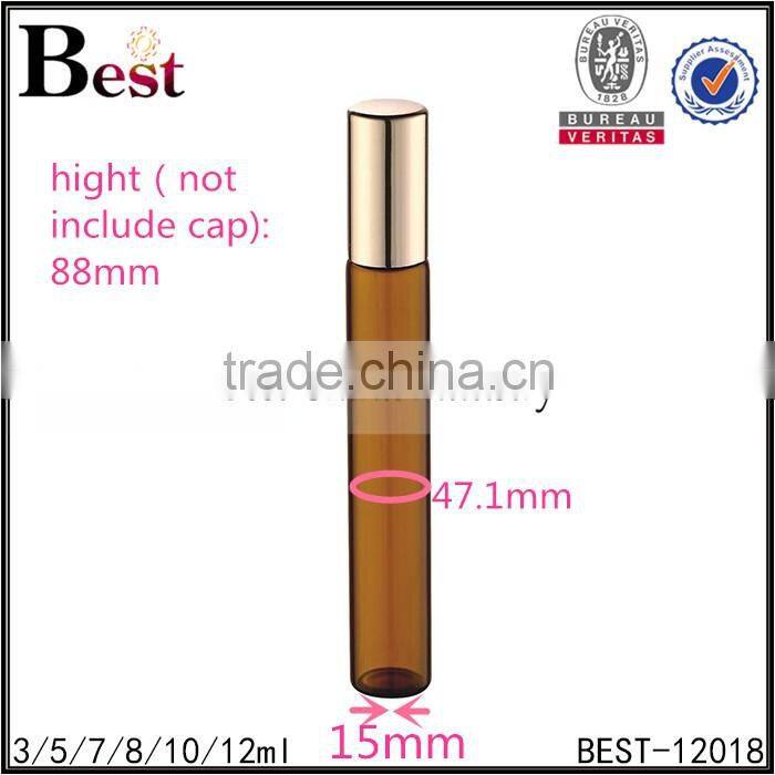 import glass raw material 10ml glass vail with metel roller in US