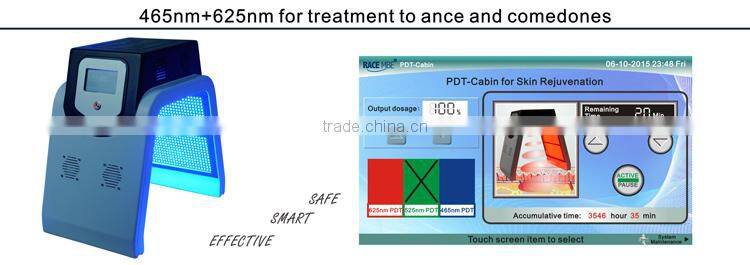 LED Light facial therapy beauty equipment for skin rejuvenation