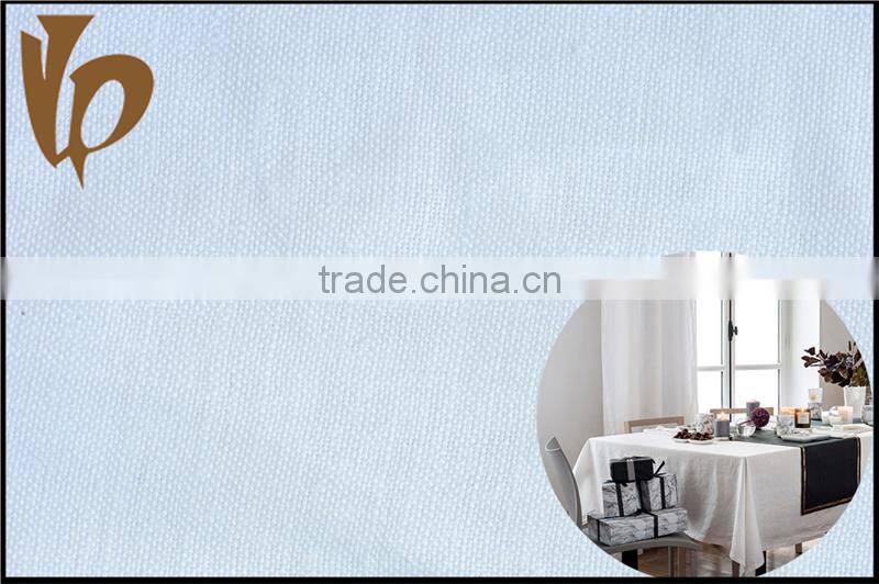Woven Bleached White 100% Ramie Fabric For Tablecloth