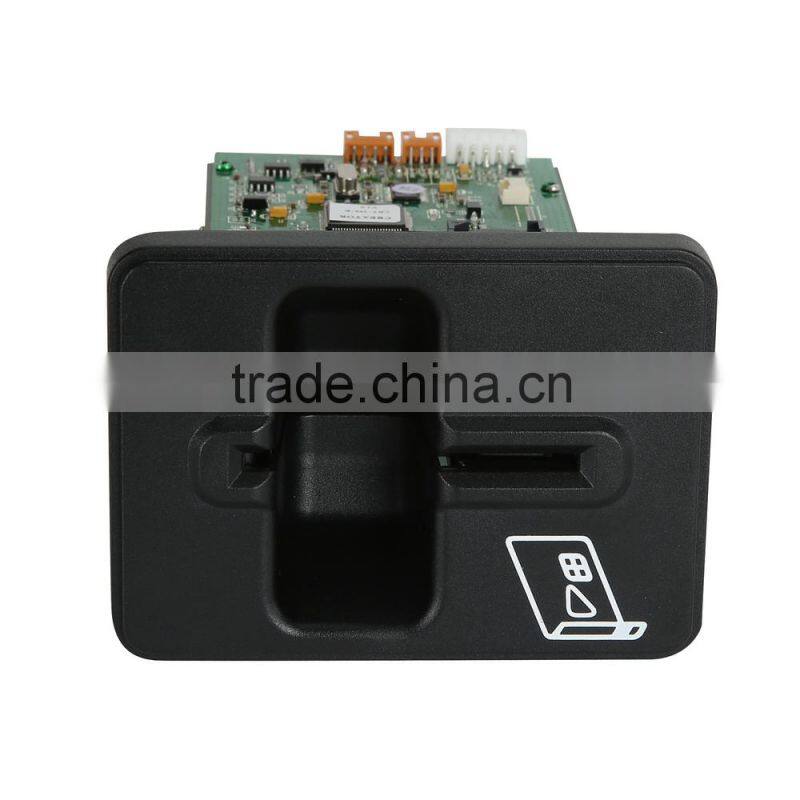 mini portable magnetic stripe auto reject kiosk insert serial card reader support IC RFID CARD