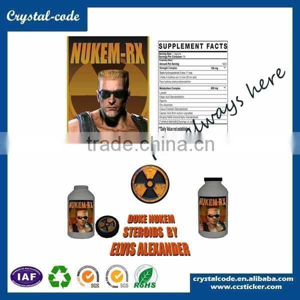 Waterproof 10ml vials steroids label