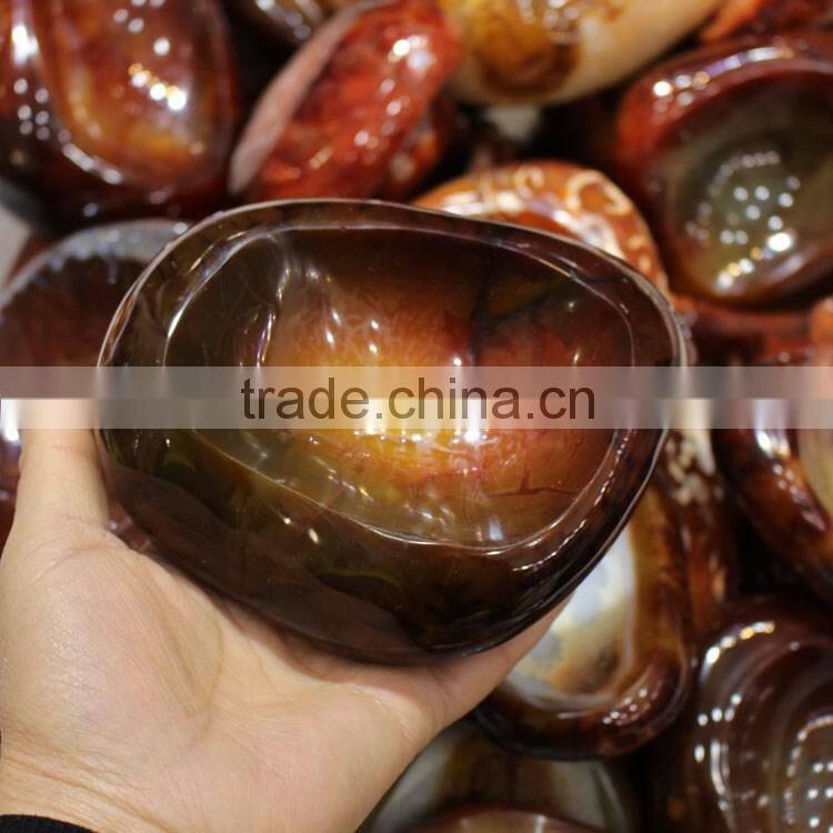 wholesale beautiful top quality engraved crystal ashtray red agate ashtray
