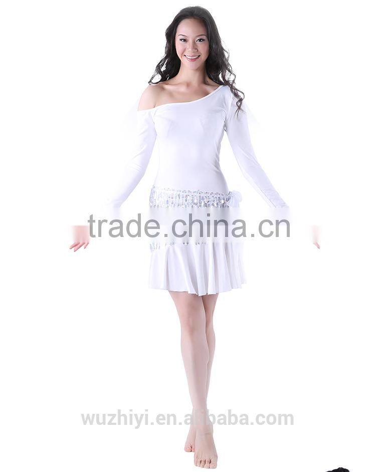 milk silk Latin practice belly dance costumes dress