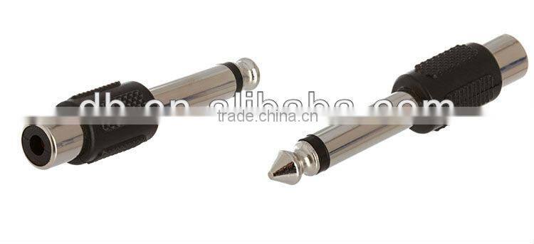 Audio adapter 6.3 stereo plug to rca speaker adapter