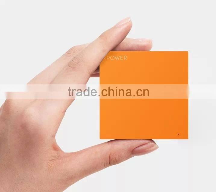 factory supply square shape design polymer battery portable power bank charger