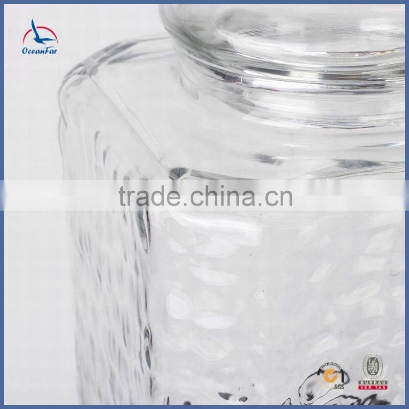 Best Selling Clear Juice Glass Jar Square Glass Water Dispenser Tap Jar With Water Faucet
