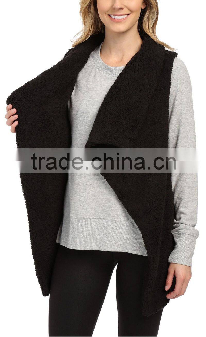 Ramax Custom Women Winter New Design Funnel Neck Fleece Vest For Sports Casual Wear