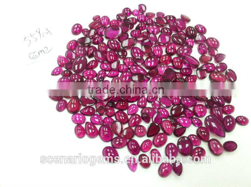 #CEMZ Natural Multi-Shape Cabs Loose Gemstone Rubellite Cabochon