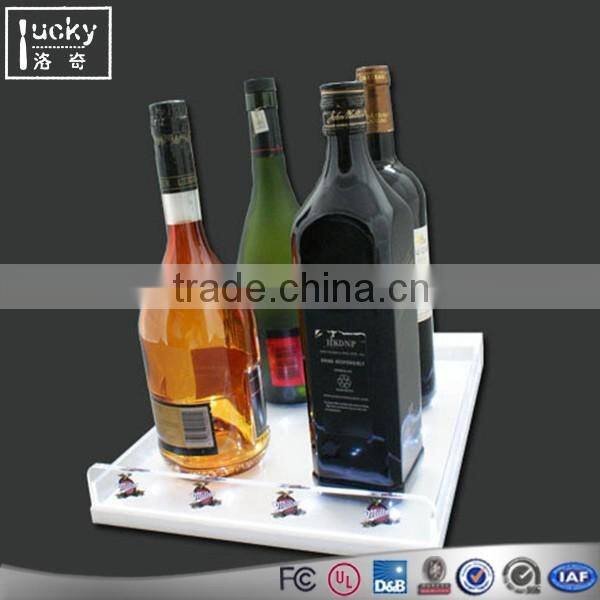 Acrylic good liquor shop display shelves