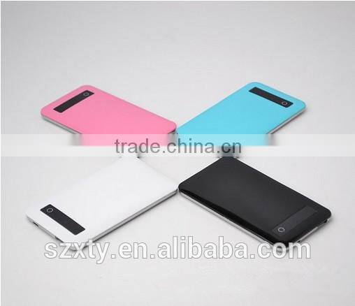 2015 china supplier ultra slim portable power bank with screen display 4800 5000mah power bank for iphone 6