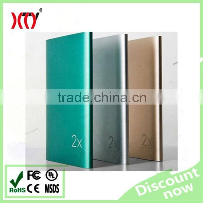 2016 Hot sale dual USB mobile charger ultra slim portable powerbank 20000mah
