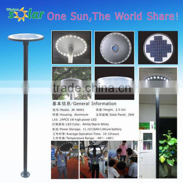 High quality solar light pole, solar street light, solar Led street light (JR-NM01)