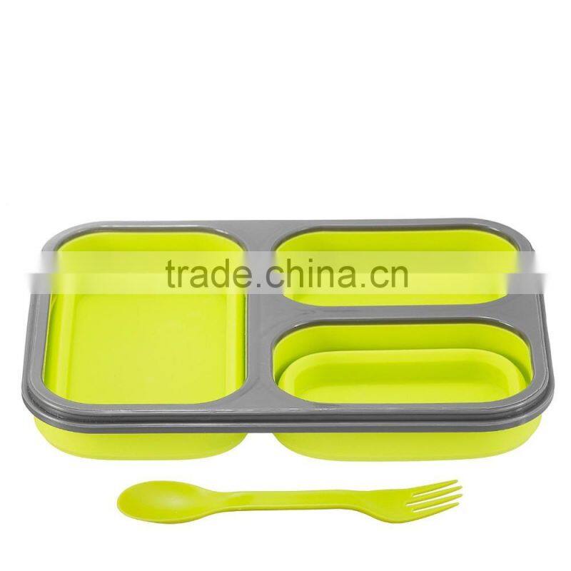 3-Compartment Food Container With Lid