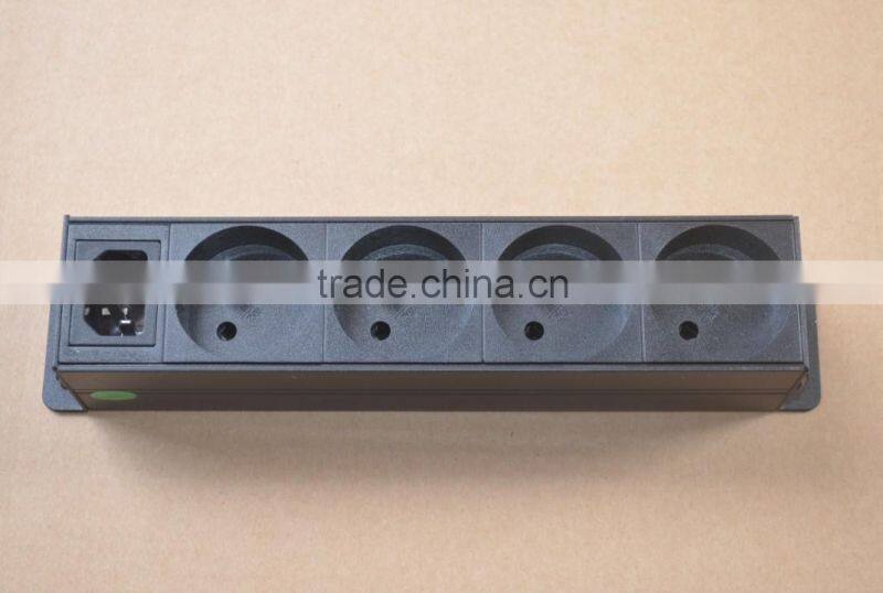 IEC C14 to Universal Socket socket 4-way Outlet Power Distribution Board & Power Strip