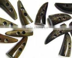 Buttons/Bulk Manufacturer Buffalo Horn & Buttons Toggle Button for Coat -