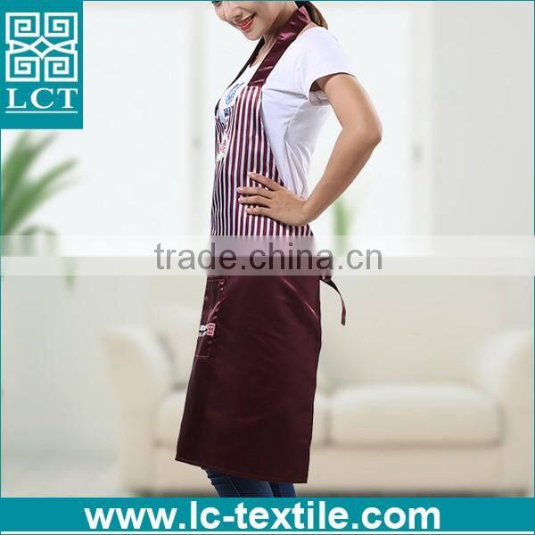 custom cheap waitress uniform ladies bartender polyester satin apron