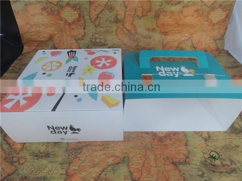 2016 Custom printed coated paper boxes for cake