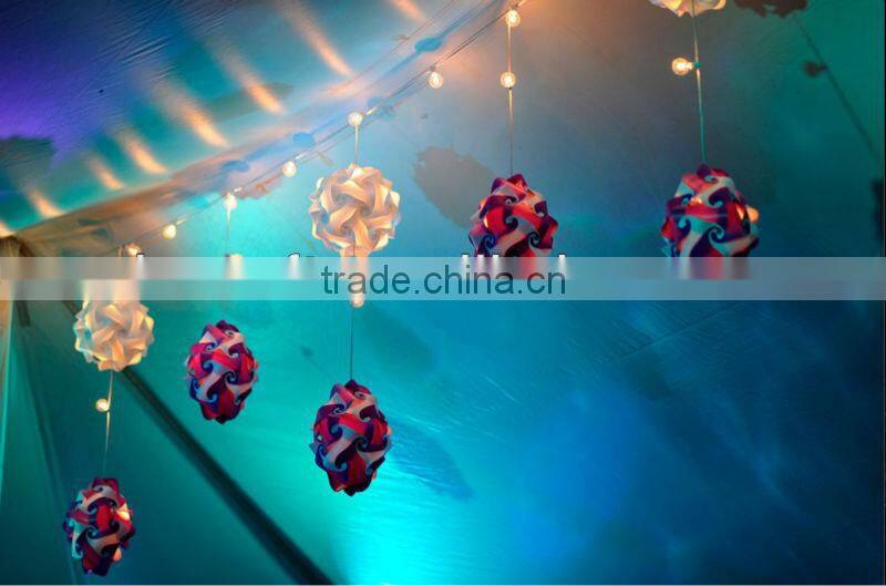 IQ Ceiling Lamp Shade-Modern Pendant Jigsaw Lighting Size M-Flatpack 25 cm Diameters After Assemble