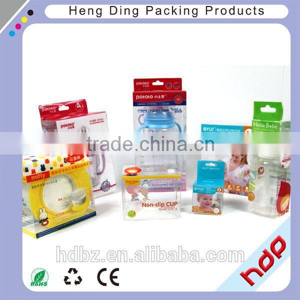 custom made clear plastic pvc box with soft crease for pencil