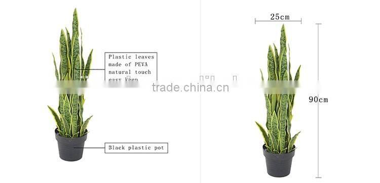 Yiwu cheap Artificial Sansevieria plant tree for home decoration factory wholesale