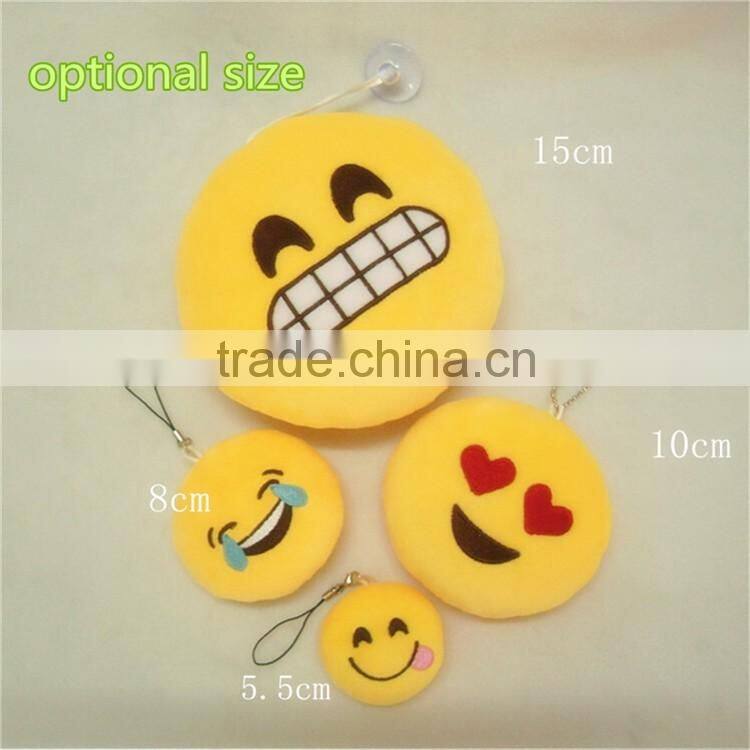 Wholesale fashion top quality lowest price items plush whatsapp emoji adornment