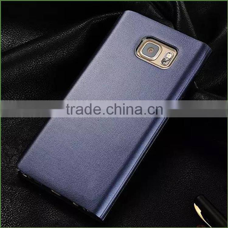 Hot Sale PU Leather Case for SAMSUNG NOTE 5 with windows , case for Samsung Galaxy note 5
