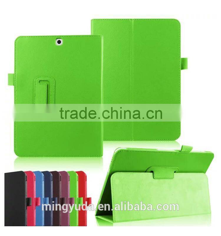 OEM Factory Supply Hight quality back fort function leather case cover for galaxy pad