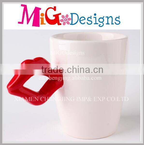 Best Seller Personalised China Moustache Handle Mugs Ceramic