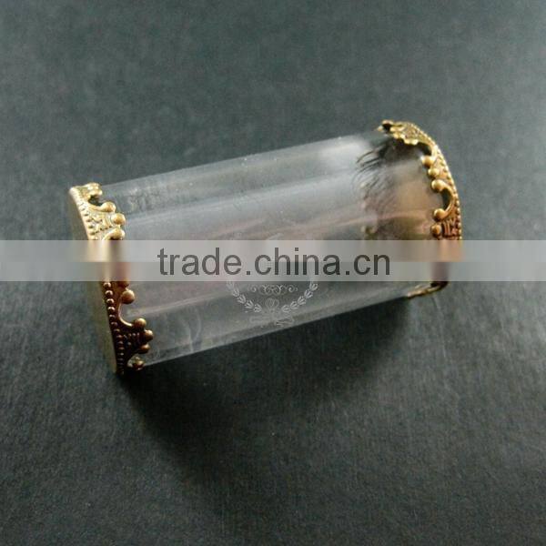 40x20mm vintage style round glass tube dome in bronze antiqued bezel tray DIY wish vial pendant charm supplies 1810284