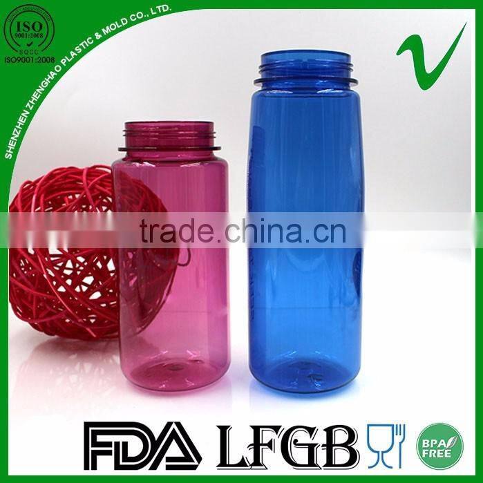 PCTG reusable empty drink sport water plastic container with straw