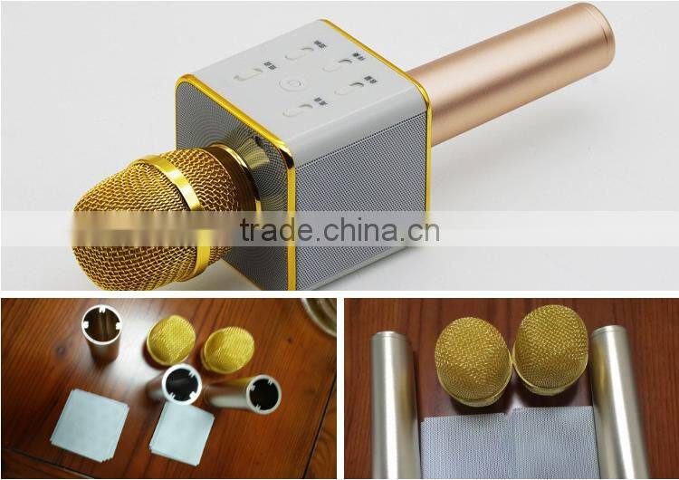 newest mini pocket headset with karaoke player microphone Q9