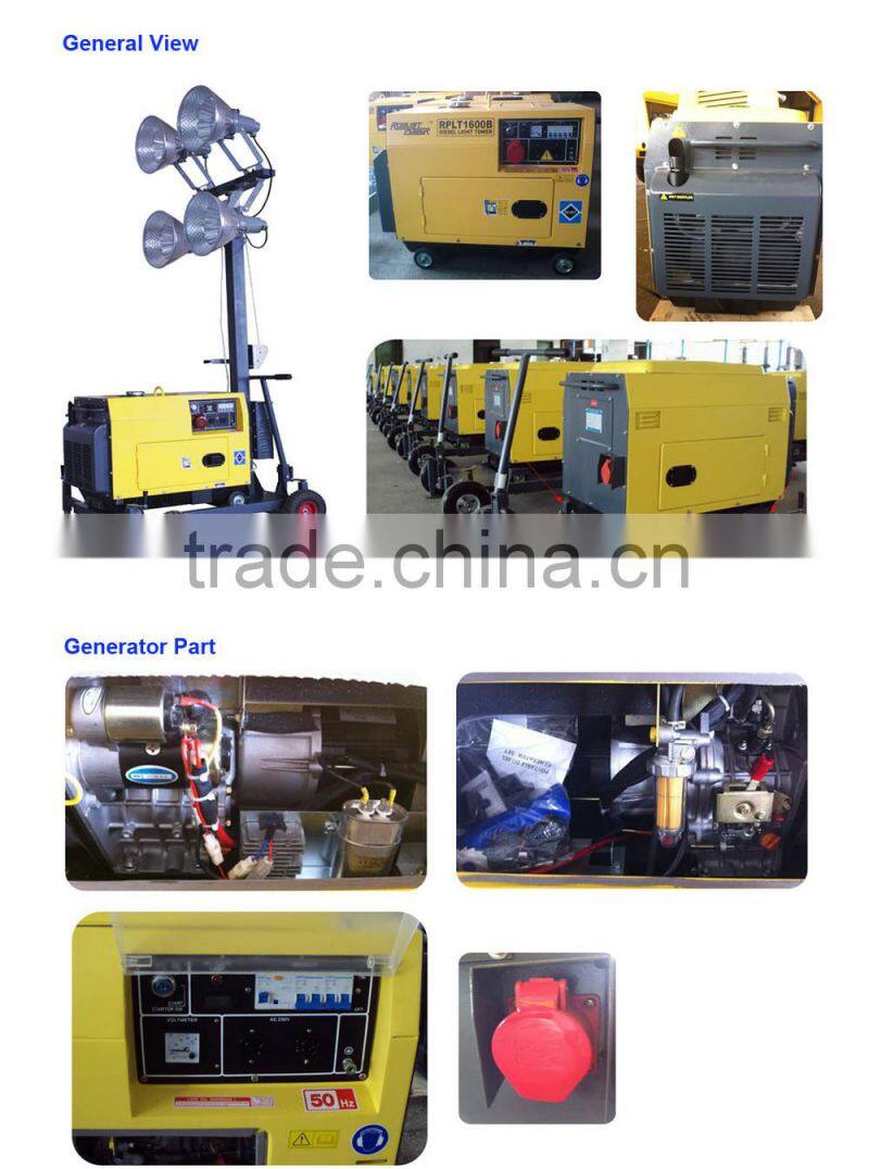 4*400W Portable Light Tower